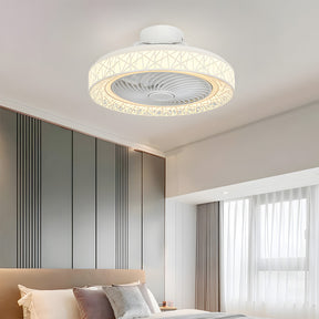 Modern Ceiling Fan with Light for Kids room Kitchen Bedroom, 3 Speed, Low Profile Remote Control