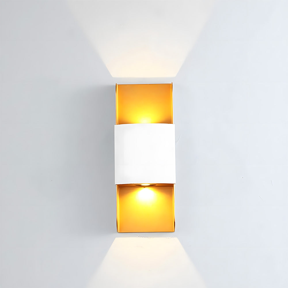 Geometric Rectangular Aluminium Outdoor Wall Lights for Hallway