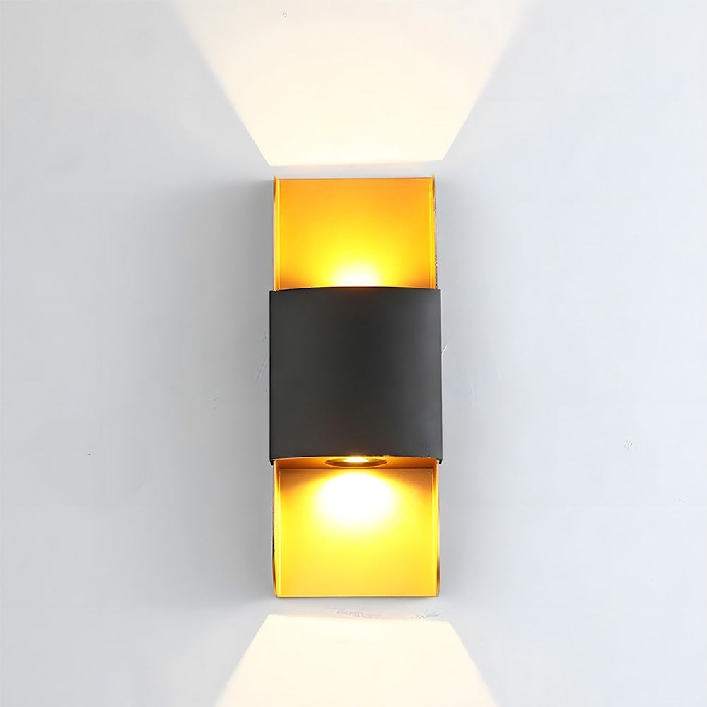Geometric Rectangular Aluminium Outdoor Wall Lights for Hallway