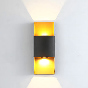 Geometric Rectangular Aluminium Outdoor Wall Lights for Hallway