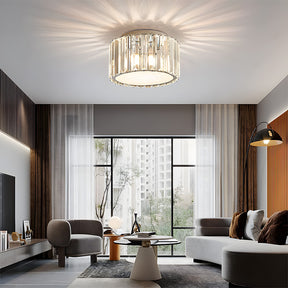 Luxury Crystal Semi Flush Hallway Ceiling Light Fixture