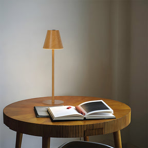 Tall-Stem Mushroom Acrylic Rechargeable Touch Control Table Lamp for Bedroom