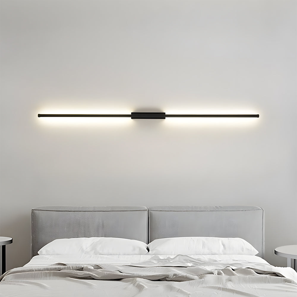 Black Long Strip LED Linear Wall Sconce for Living room Bedroom