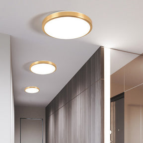 Gold Minimalist Aluminum Round LED Ceiling Lights For Living Room