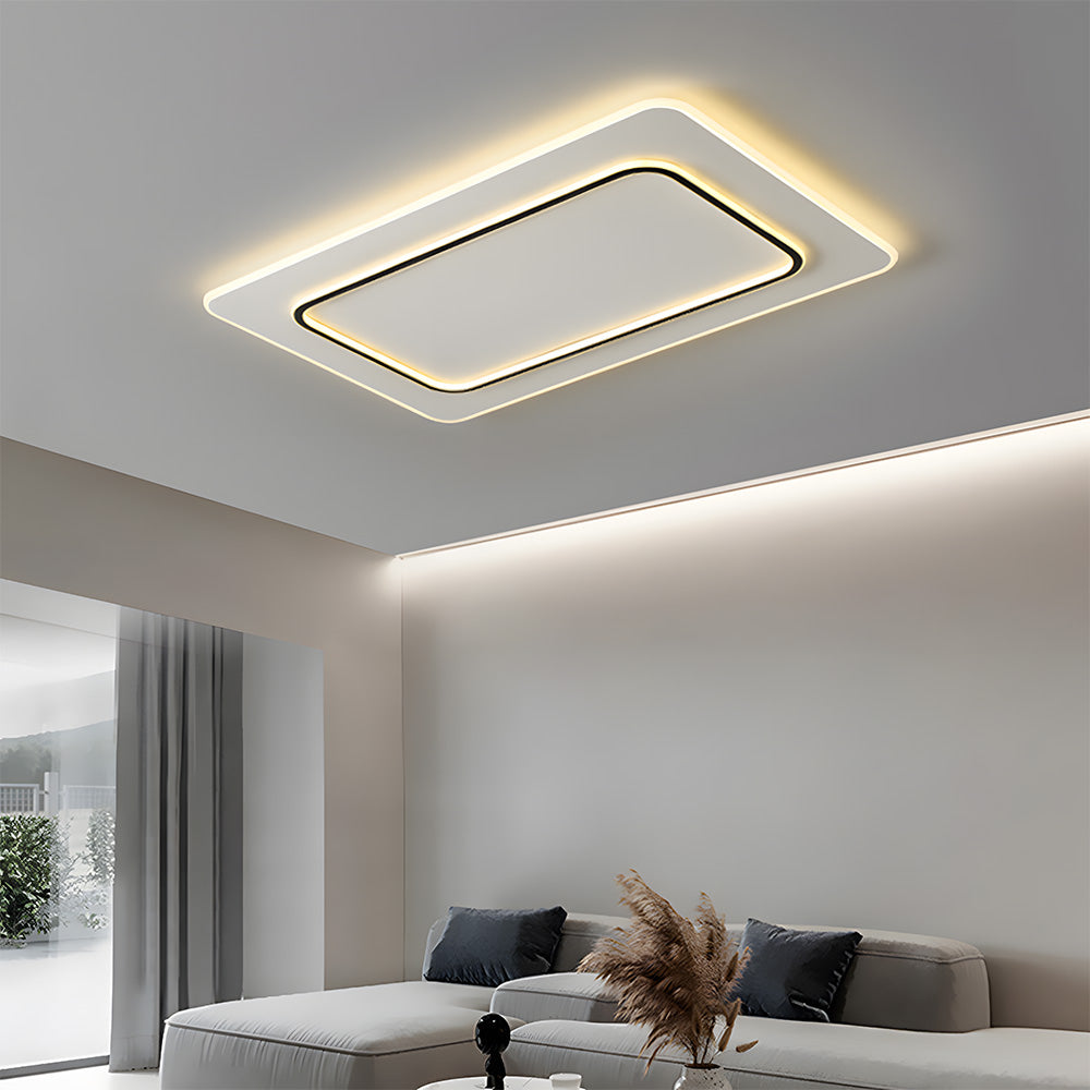 Simplistic Creative White Metal LED Bedroom Ceiling Light