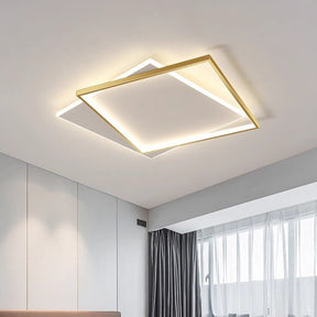 Contemporary Gold And Black LED Ceiling Lights for Living Room