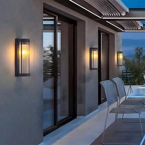 Cylindrical Glass Outdoor Wall Lights for Outdoor