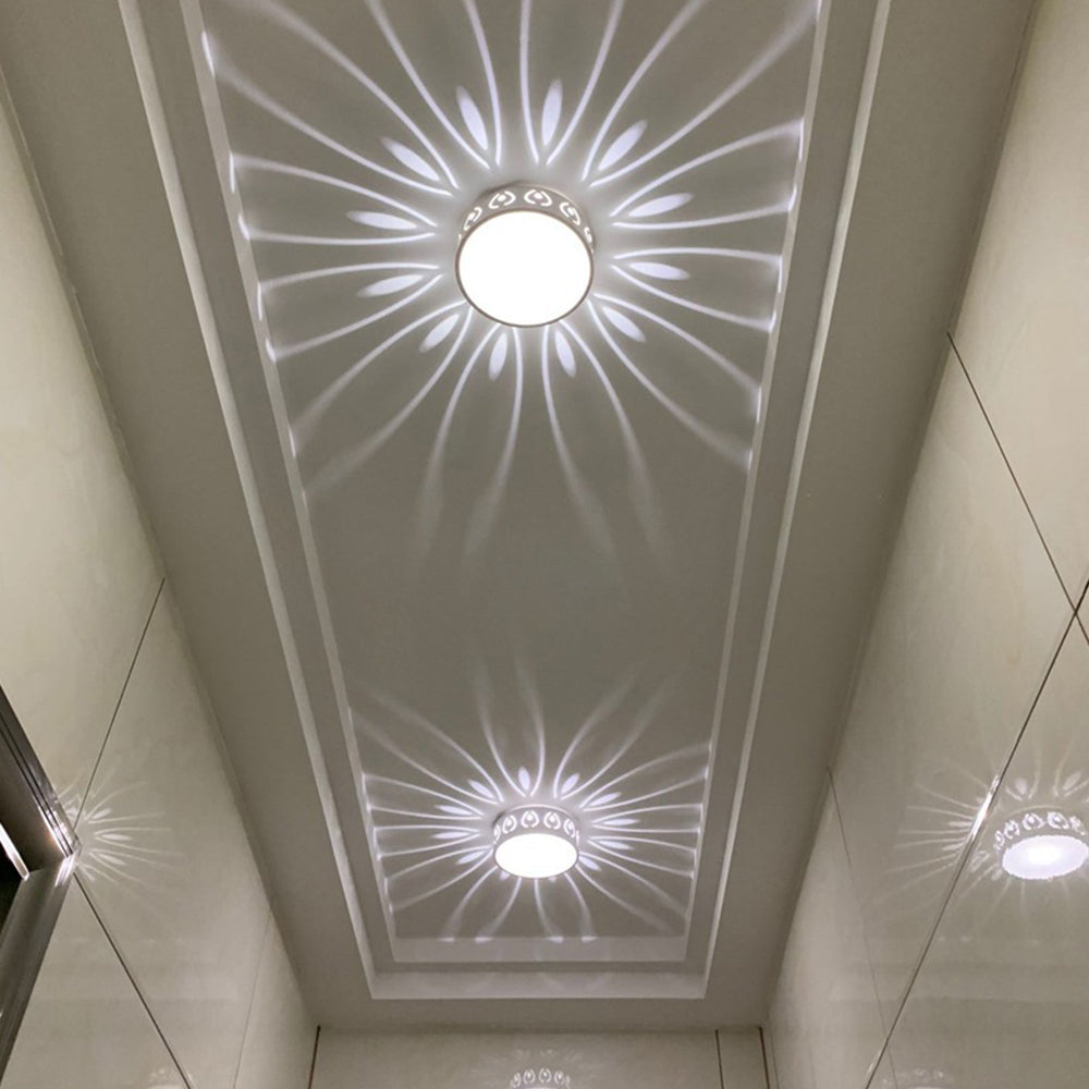 Round Recessed Flush Ceiling Lights for Hall Porch Walkway