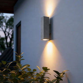Modern Concrete Up and Down Outdoor Wall Lights for Porch Patio