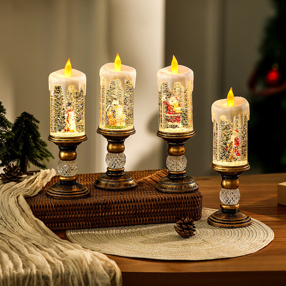 Warm Transparent Candles Plastic LED Christmas Lightings