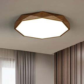 Disc Brown Simple LED Ceiling Light For Bedroom