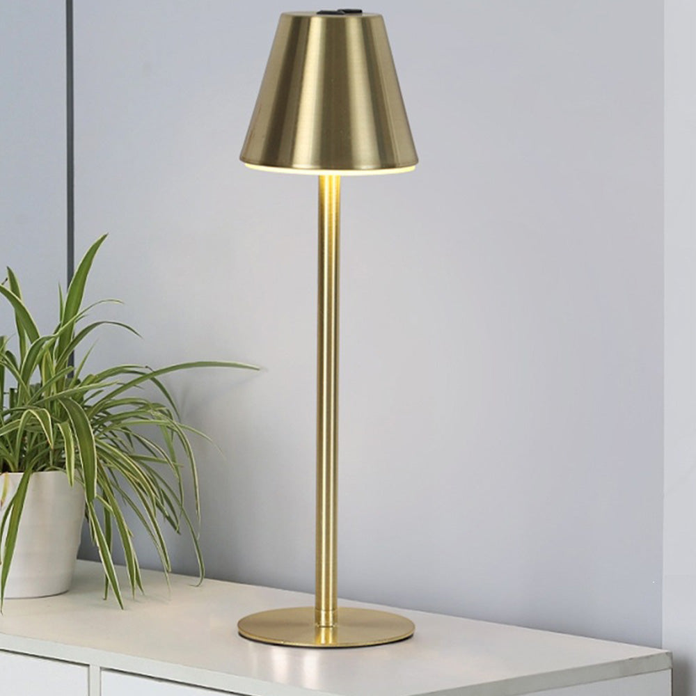 Tall-Stem Mushroom Acrylic Rechargeable Touch Control Table Lamp for Bedroom
