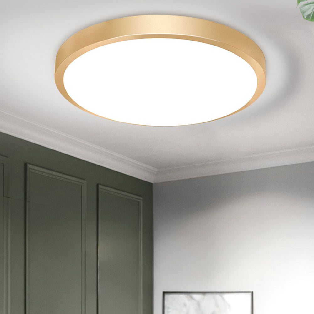 Gold Minimalist Aluminum Round LED Ceiling Lights For Living Room