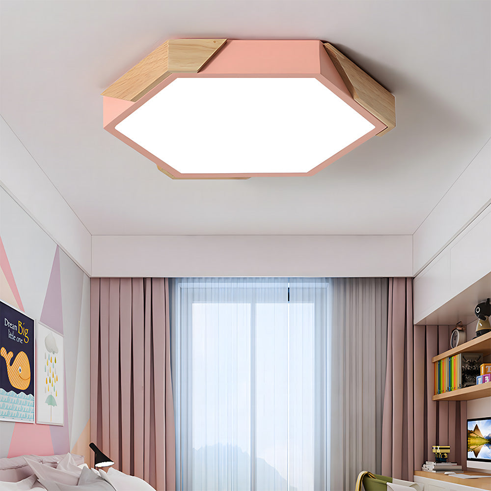 Modern Flush Mount Hexagonal LED Ceiling Lights for Hallway