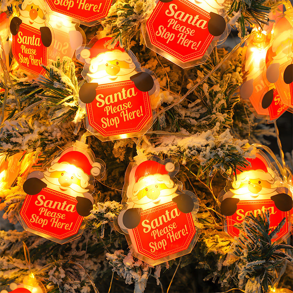 Indoor Decor Father Christmas Battery Powered String Lights