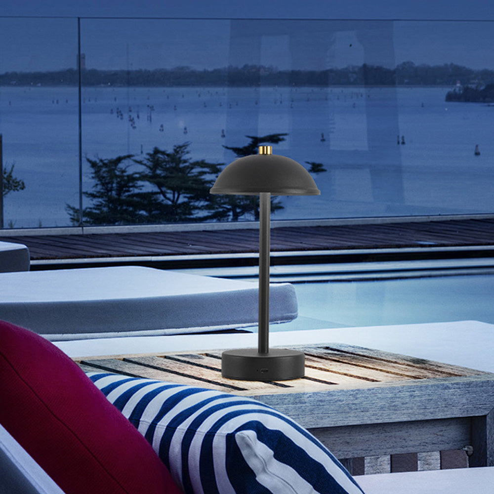 Creative Umbrella and Dome Acrylic Shade Rechargeable Table Lamp for Bar Cafe