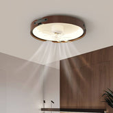 Wood Simple Round Ceiling Fan With LED Lighting