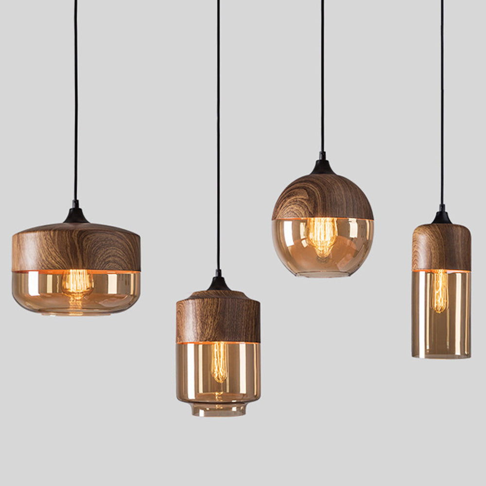 Retro Brown Organic Dining Room Pendant Lights