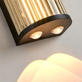 Modern Vertical Glass Stainless Steel Outdoor Wall Lights for Patio Garden