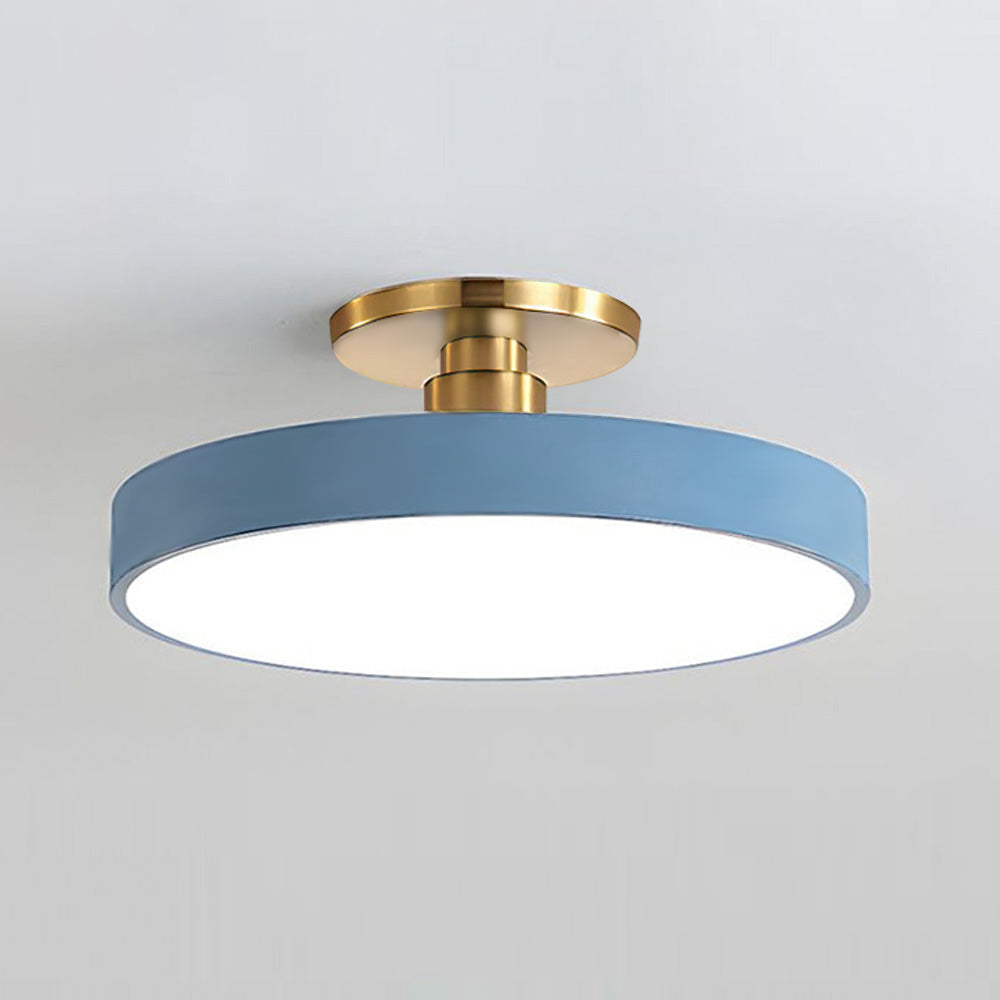 Modern Concise Circular LED Semi Flush Mount Ceiling Light