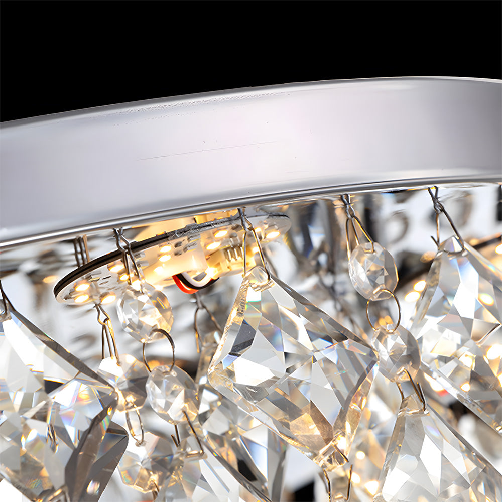 Modern Glam Crystal LED Ceiling Lights for Dining Room Lounge
