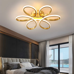 Minimalist Petal Metal LED Living Room Ceiling Light