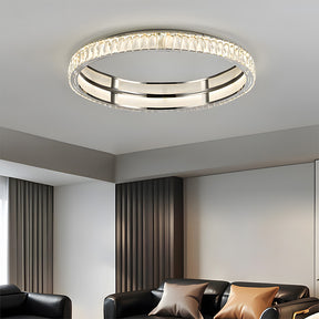 Crystal Aluminium Ring Trim LED Ceiling Light for Living Room