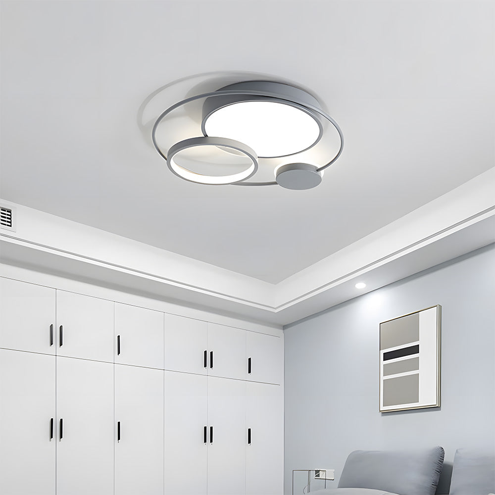 Design Circular Flush Mount LED Bedroom Ceiling Light