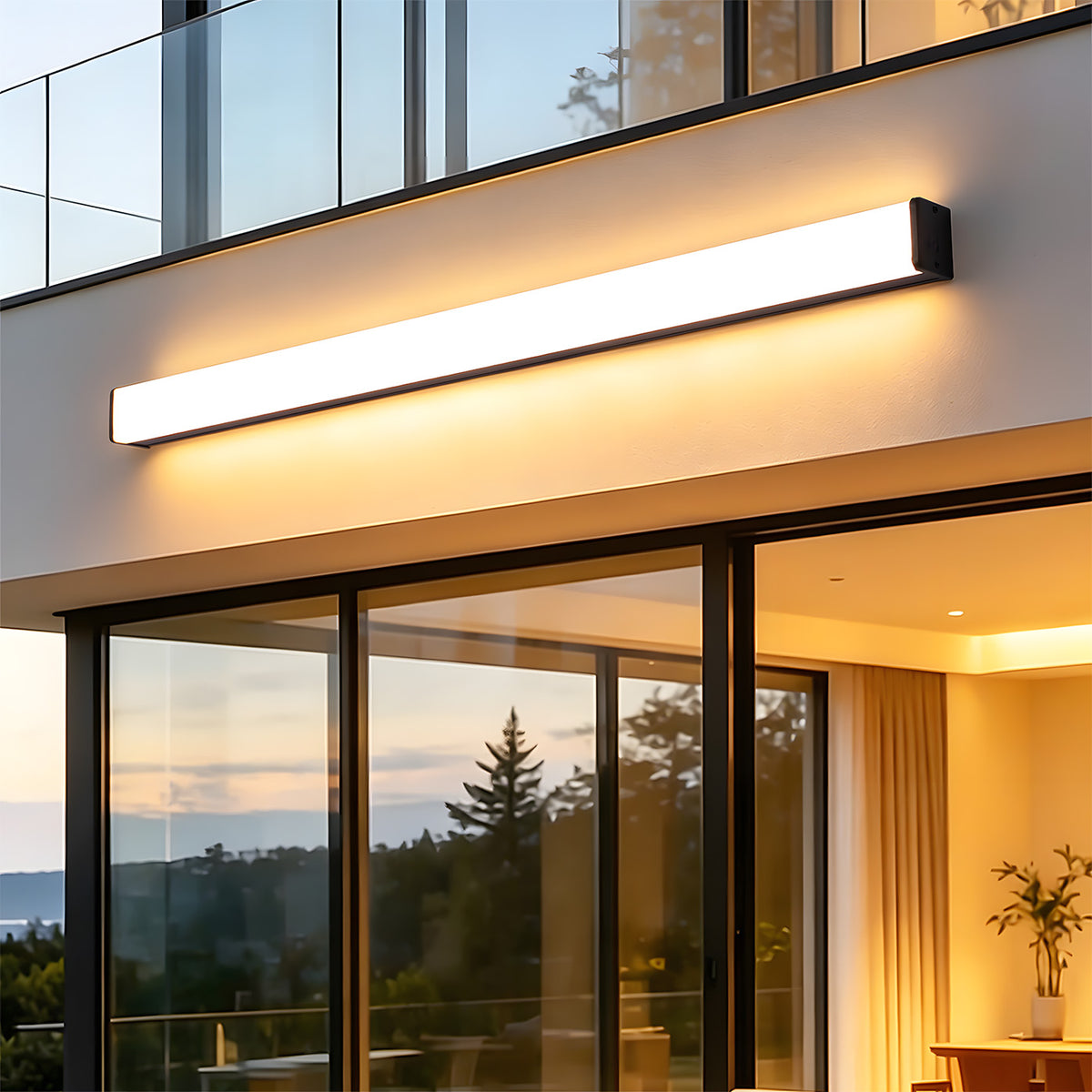 Linear Aluminium IP55 Waterproof LED Outdoor Wall Lights for Garden Patio