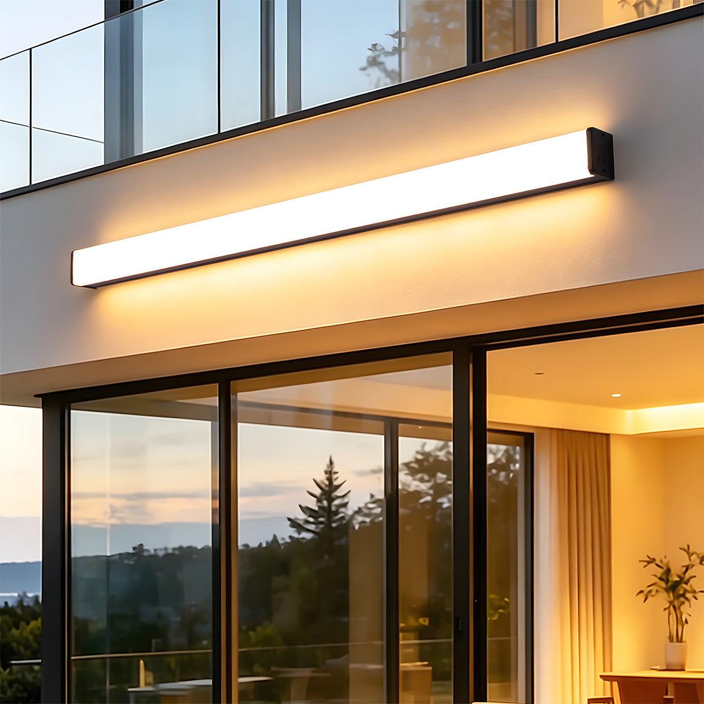 Linear Aluminium IP55 Waterproof LED Outdoor Wall Lights for Garden Patio
