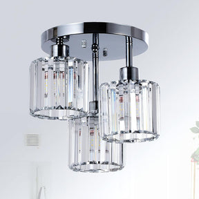 Modern Crystal Semi Flush Bedroom Ceiling Lights