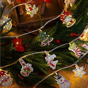 Christmas Tree Snowman Battery Powered Decorative String Lights