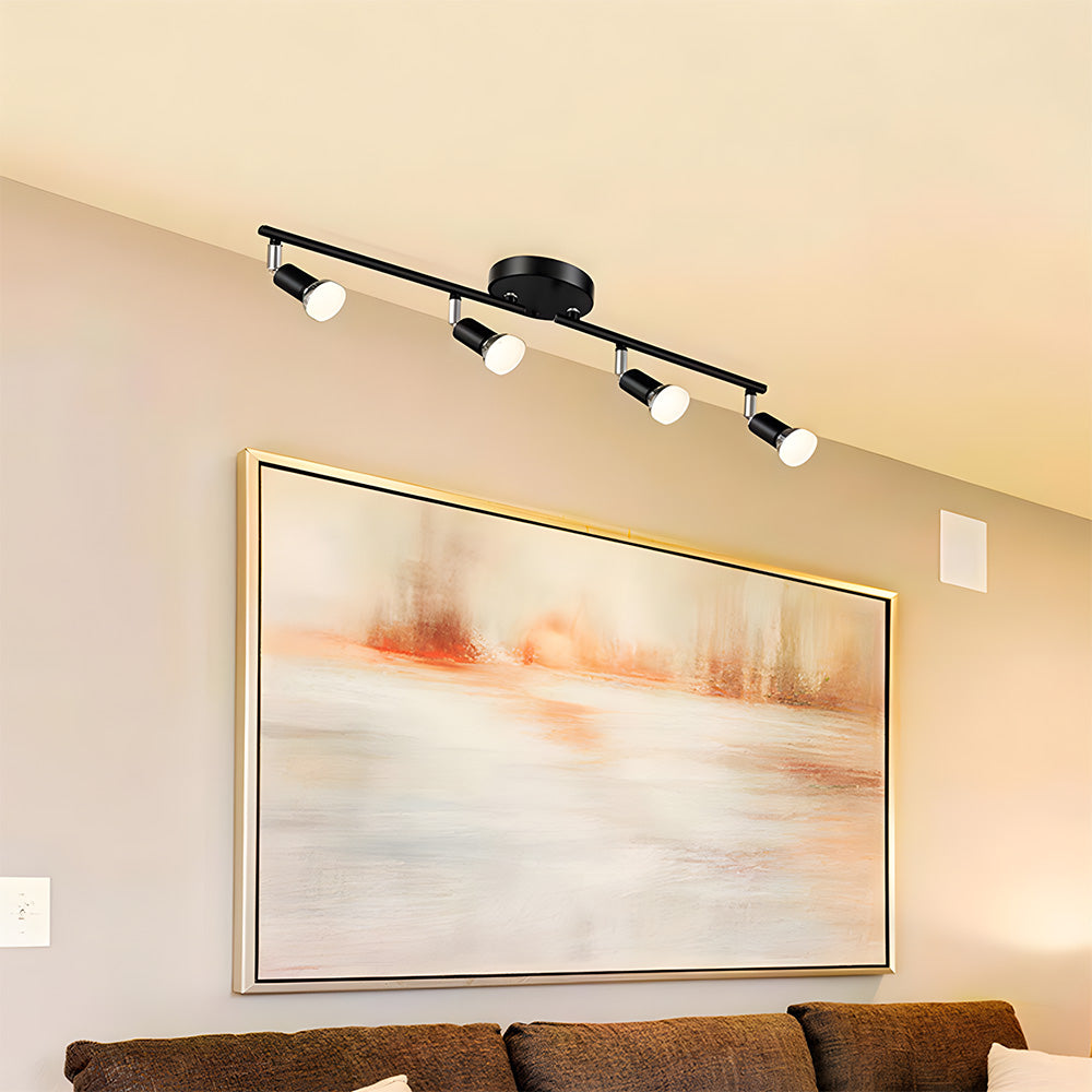 Modern Iron Multi-Head Track Ceiling Light  for Kitchen Bedroom