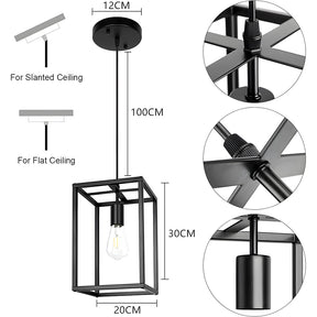Industrial Iron Pendant Lights for Kitchen Island Dining Room