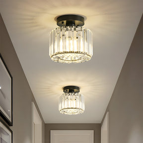 Crystal Semi Flush Mount Ceiling Light for Hallway 23cm E27