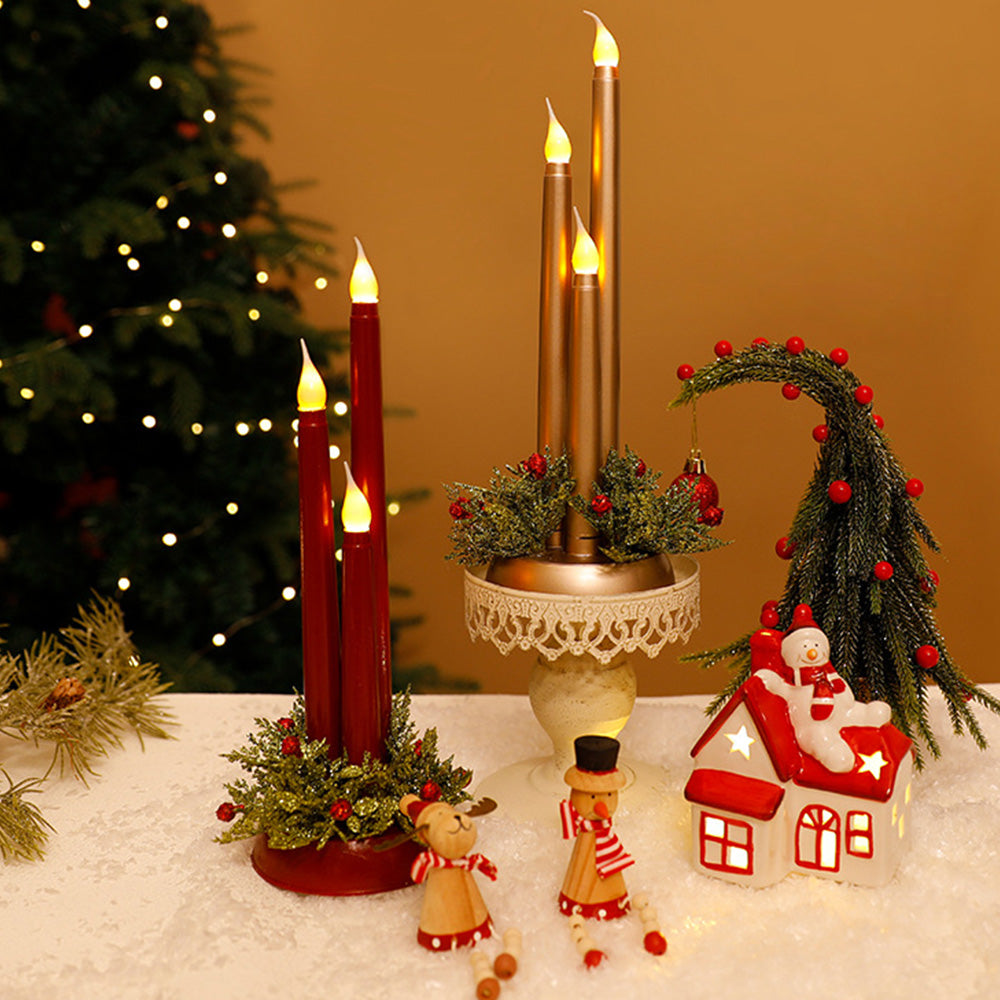 Warm Candlestick Plastic LED Christmas Lightings