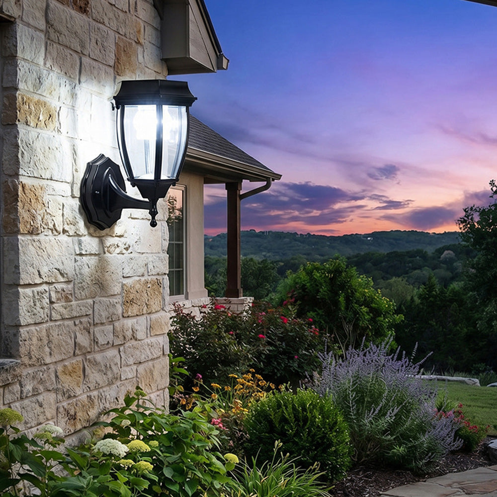 Dusk-to-Dawn Solar Outdoor Wall Lights for Garden Porch Entrance