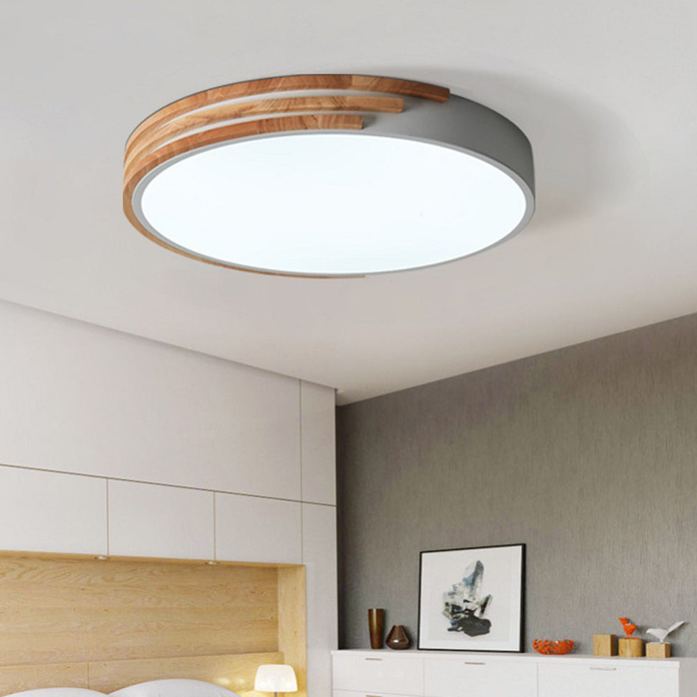 Simple Wood LED Ceiling Lights for Bedroom