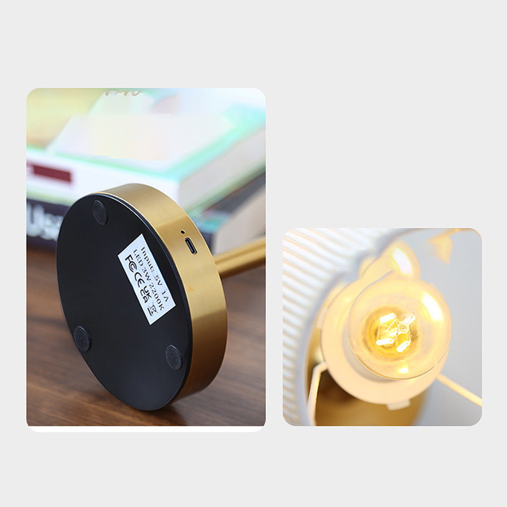 Nordic Telescopic Fabric Rechargeable Table Lamp for Bedroom Dining Room