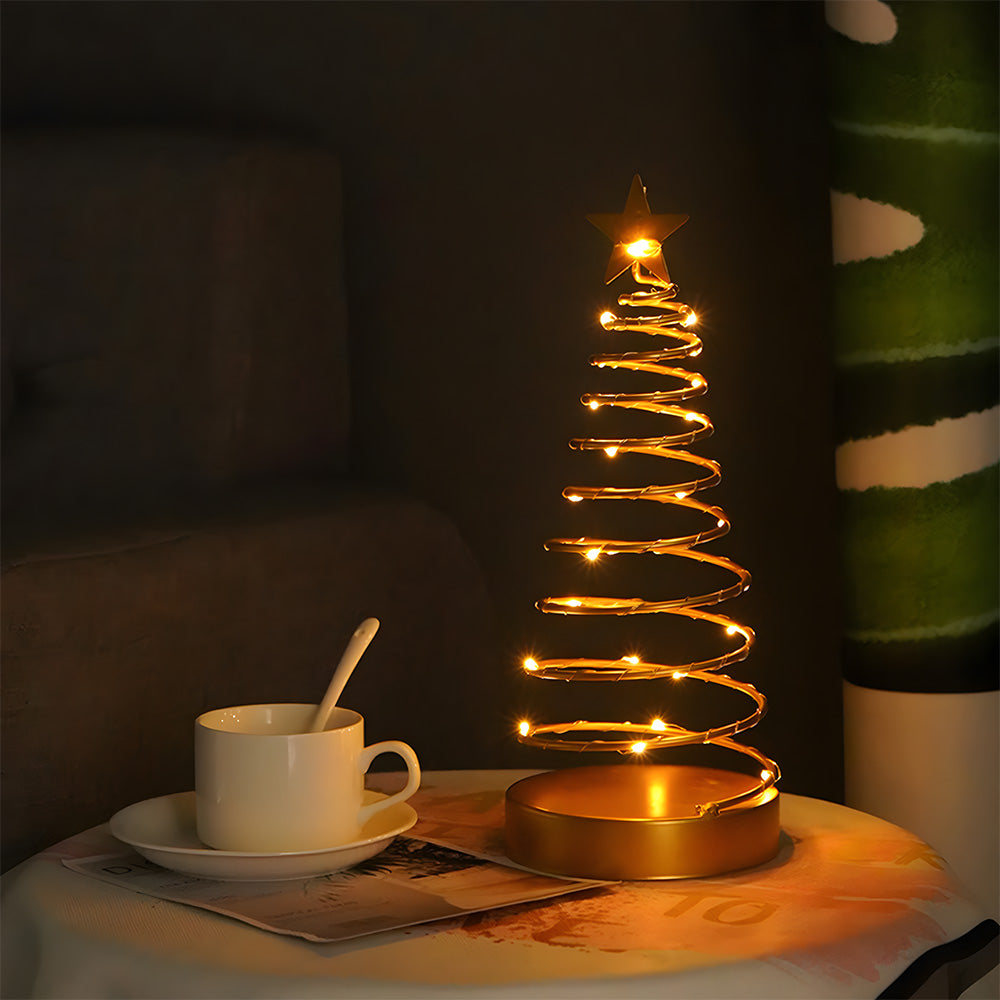 Modern Gold Tree Lights LED Christmas Lightings for Bedside