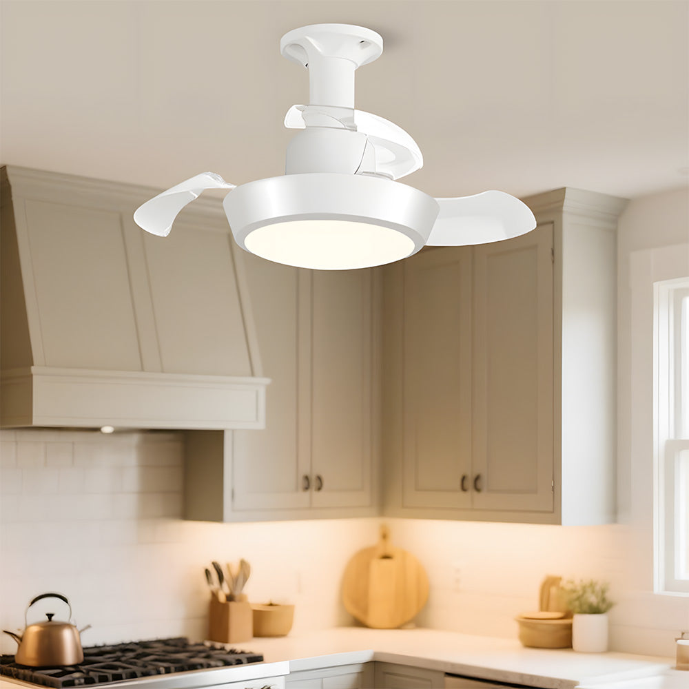 Minimalist 3-Blade Ceiling Fan with Lights for Dormitory Bedroom
