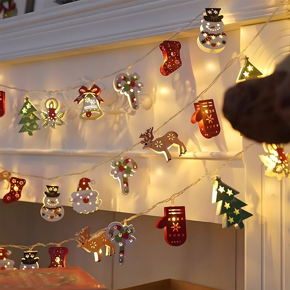 Christmas Tree Snowman Battery Powered Decorative String Lights