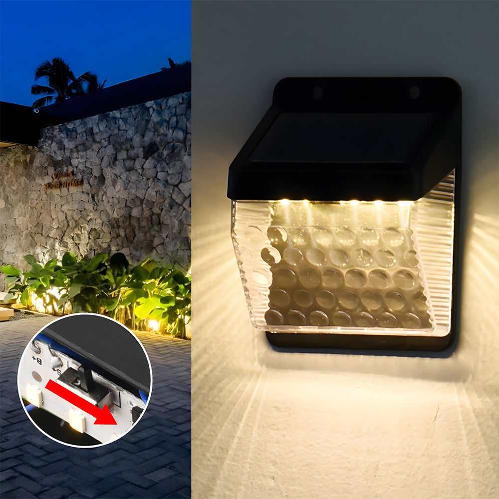 IP65 Solar Powered Outdoor Wall Lights for Fence Yard Garden Patio, Dusk-to-Dawn