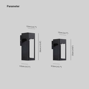 Black Aluminium IP55 Outdoor Wall Light for Patio