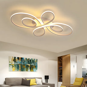 Modern Atmospheric Bow Metal LED Ceiling Light For Living Room