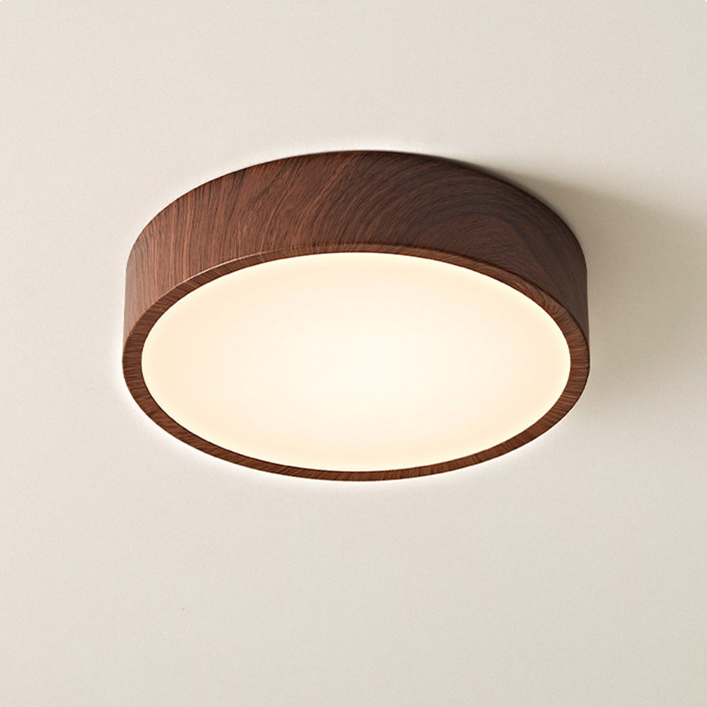 Nordic Wood LED Flush Mount Ceiling Light Minimalist Lamp for Bedroom