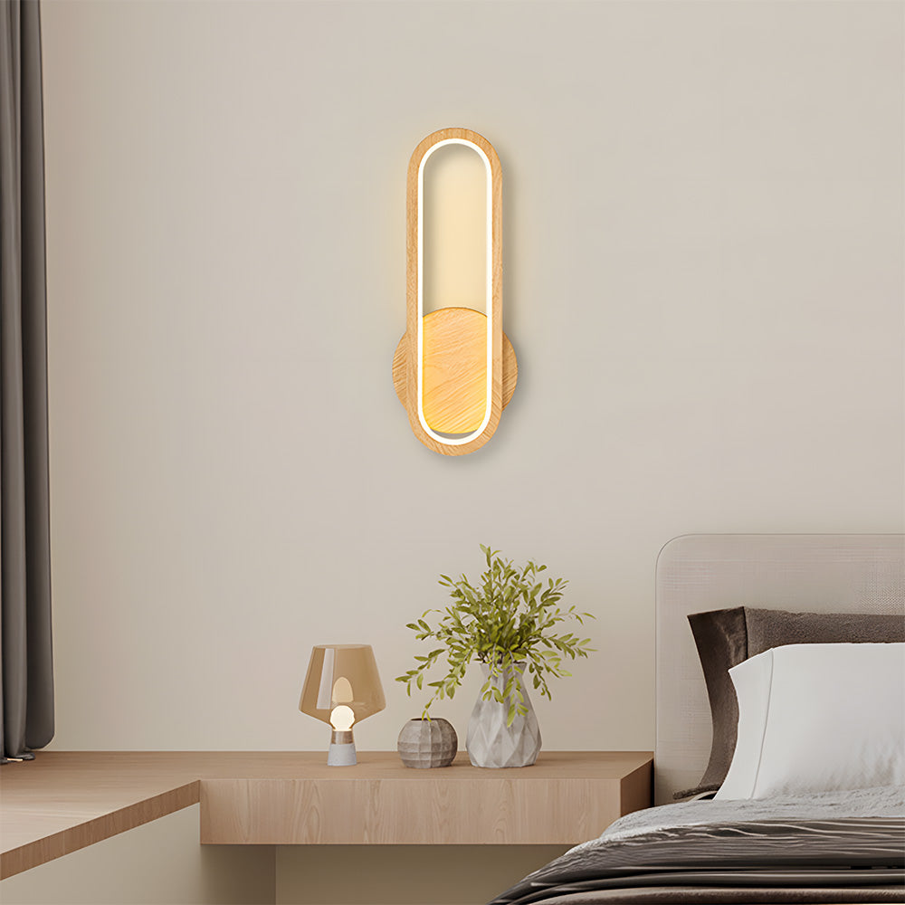 Retro Wood LED Wall Light For Living Room