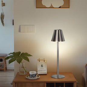 Tall-Stem Mushroom Acrylic Rechargeable Touch Control Table Lamp for Bedroom