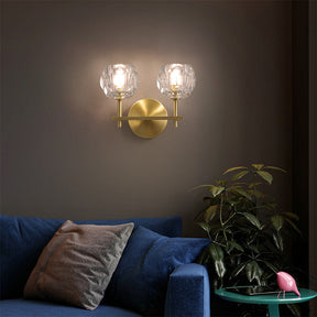 Modern Gold Crystal LED Wall Lights For Living Room