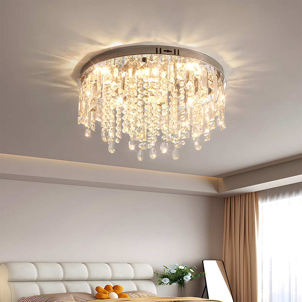 Luxury Crystal Ceiling Chandelier Lamp for Dining Room Living Room Bedroom